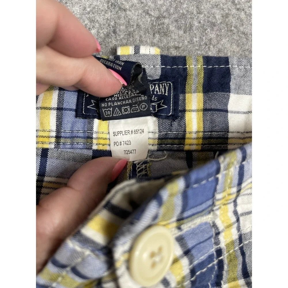 VTG Polo Jeans Company Ralph Lauren‎ Blue Plaid Cargo Shorts 40x11